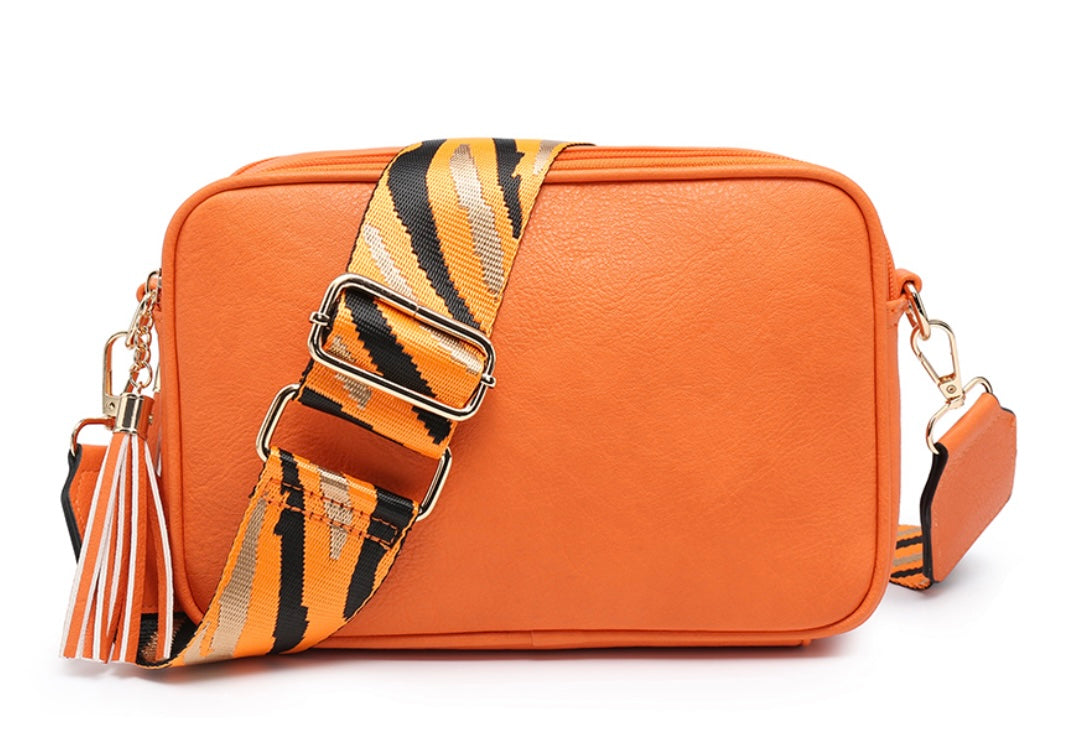 Animal Print Double Zip Crossbody Bag