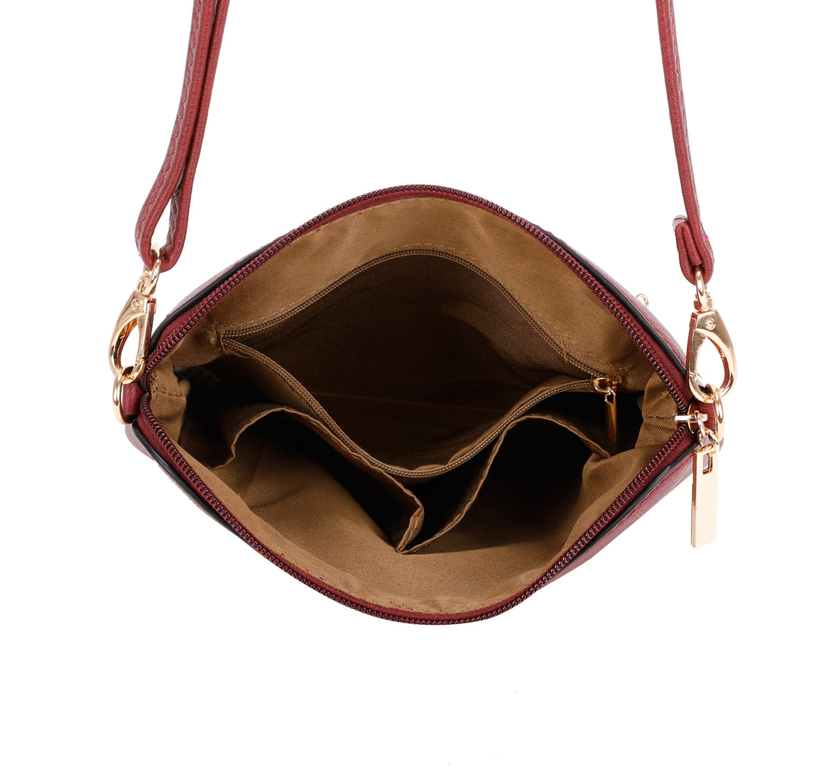 Double Tassel Zip Crossbody Bag