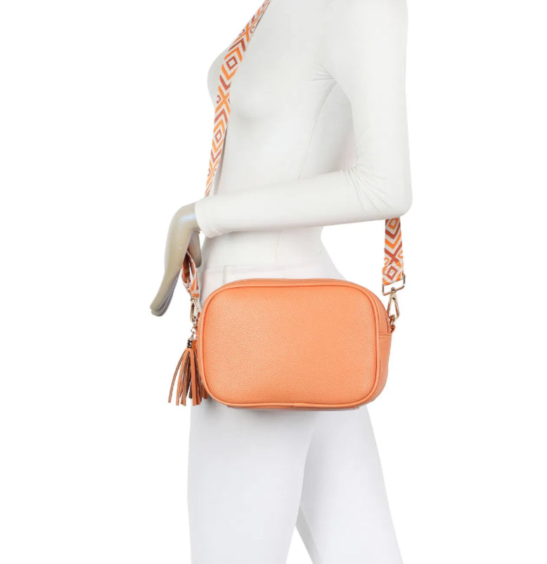 Double Zip Tassel Crossbody Bag