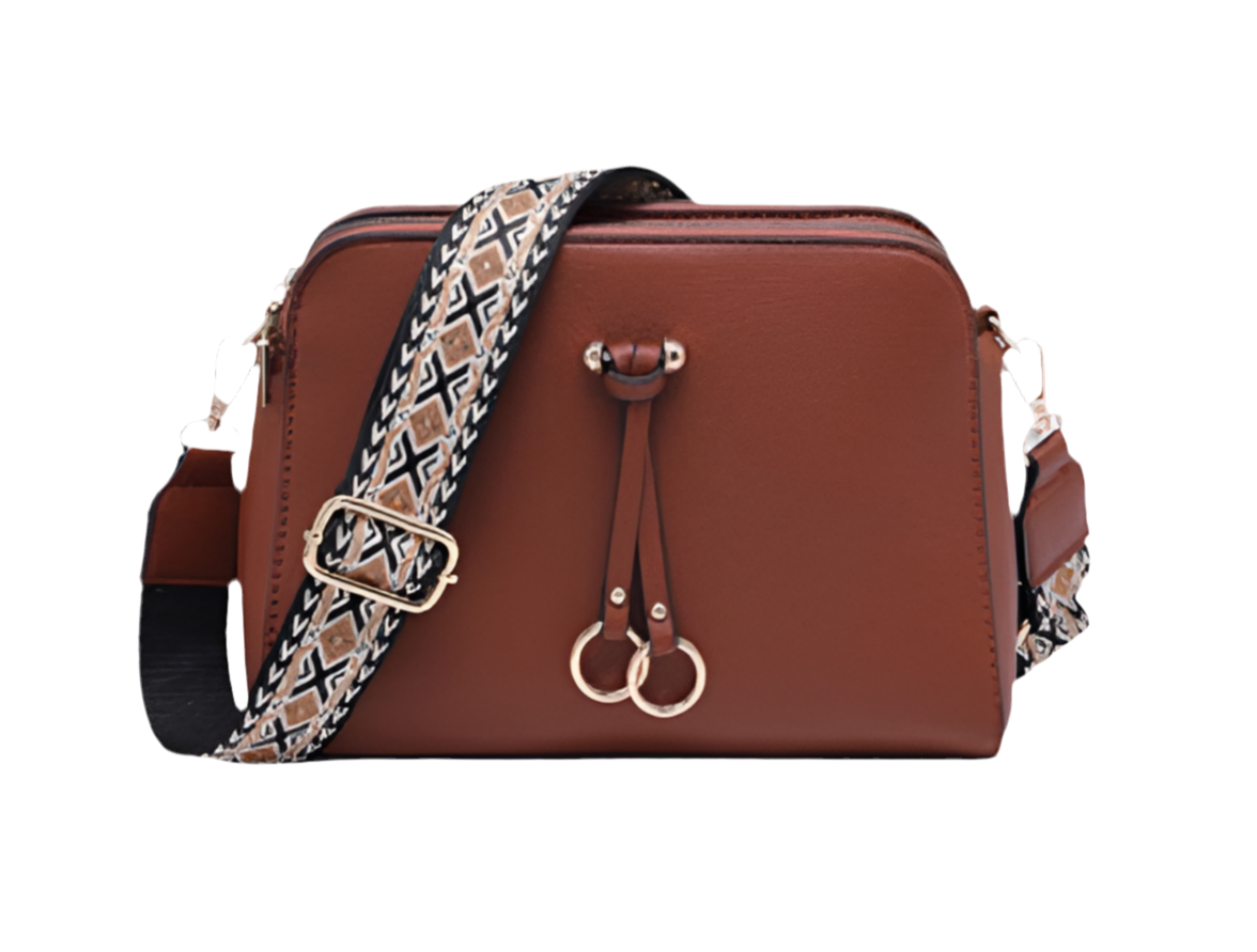Ring Cross Body Bag - Brown