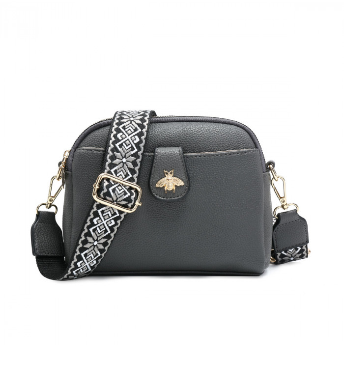 Bee Cross Body Bag - Dark Grey