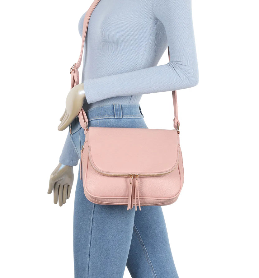 Tassel Zip Crossbody Bag