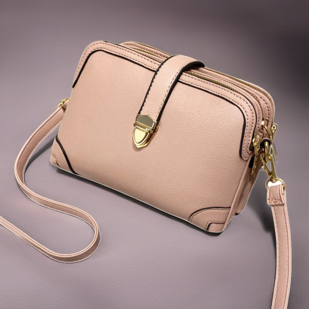 Triple Zip Crossbody Bag