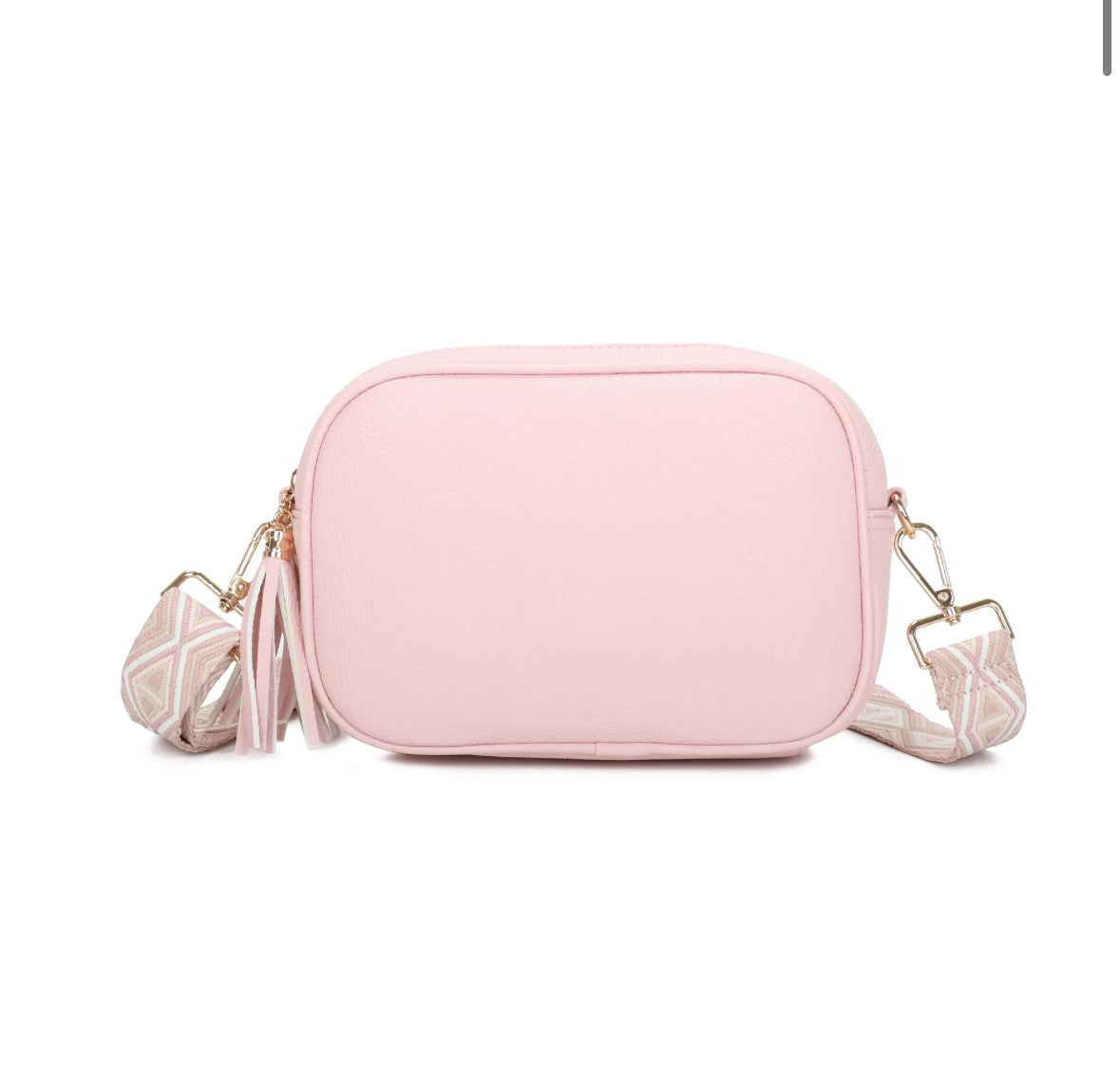 Double Zip Tassel Crossbody Bag