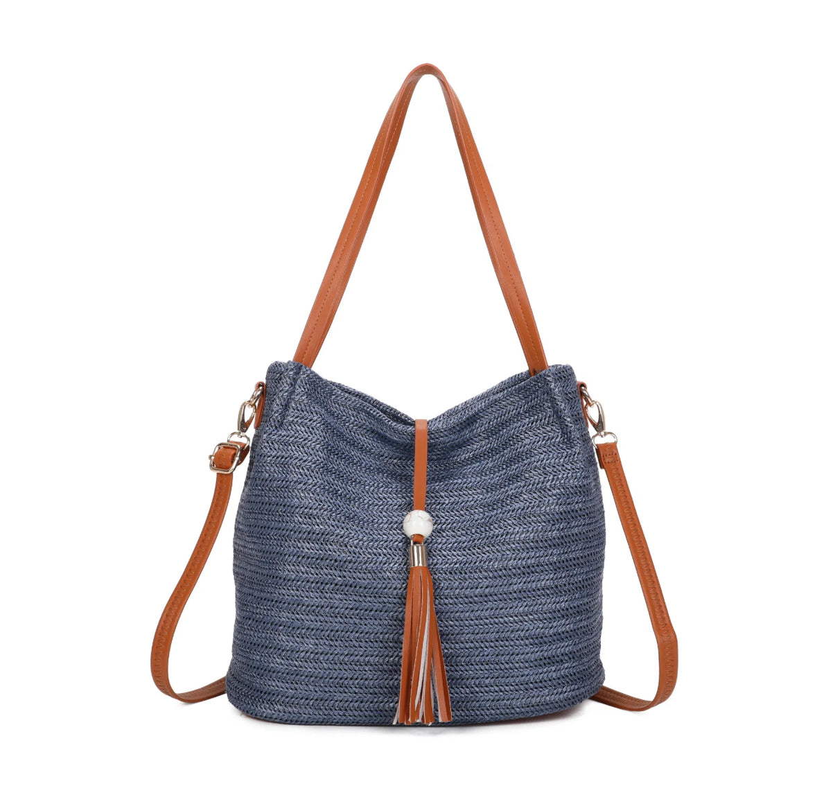 Woven Sack Bag - Denim