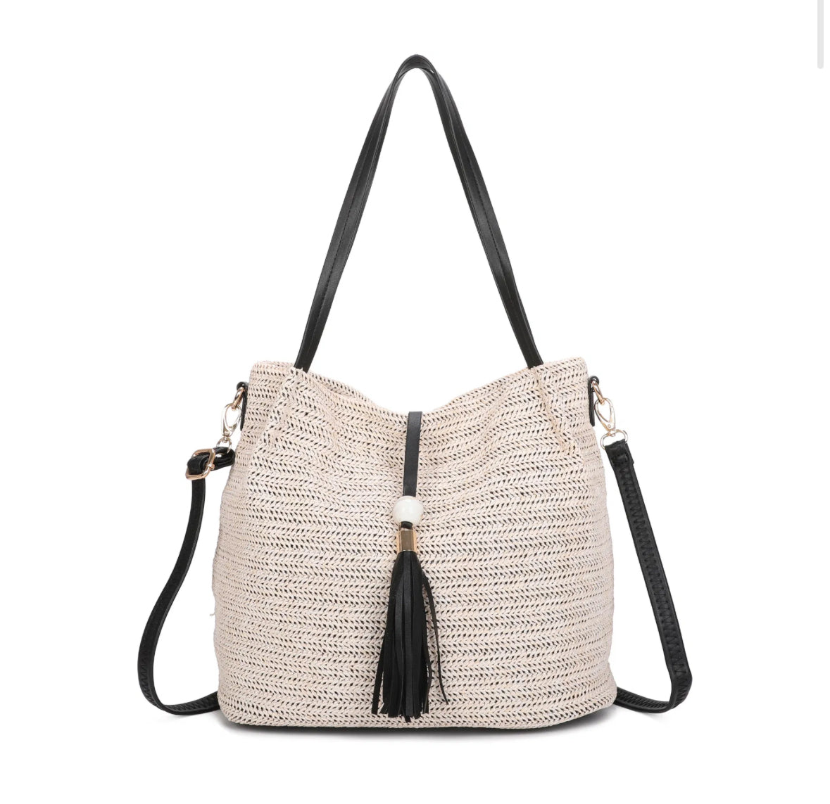 Woven Sack Bag - Beige