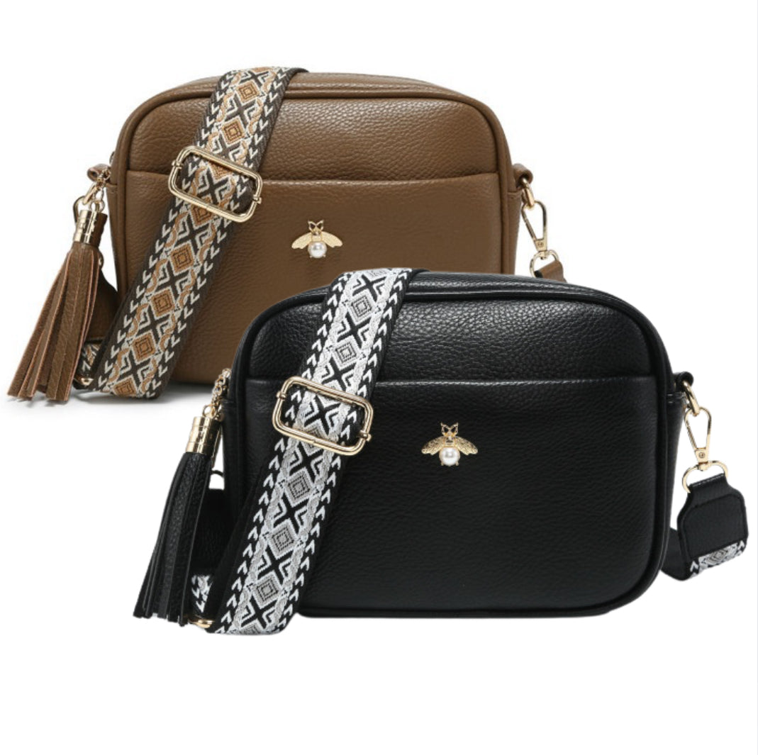 Bee Cross Body Tassel Bag