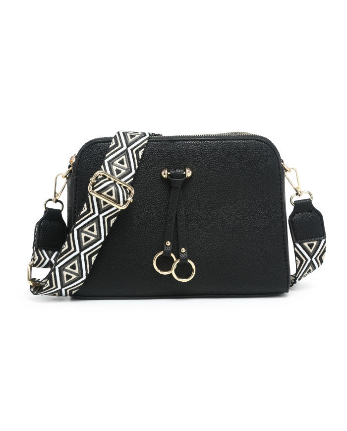 Ring Cross Body Bag - Black