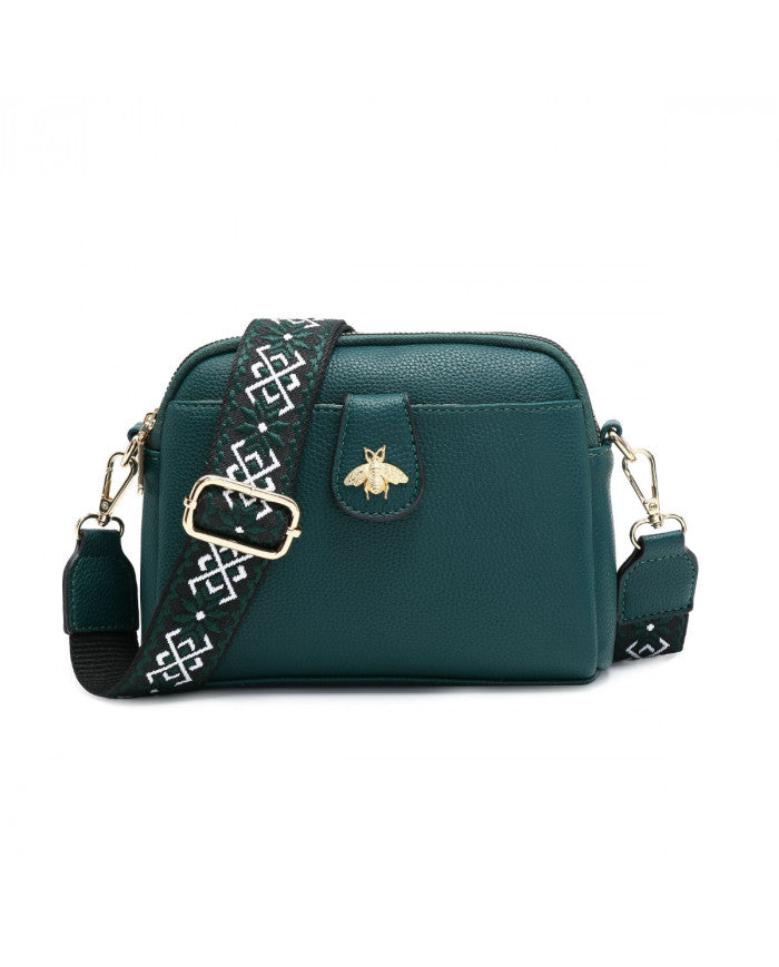Bee Cross Body Bag - Dark Green