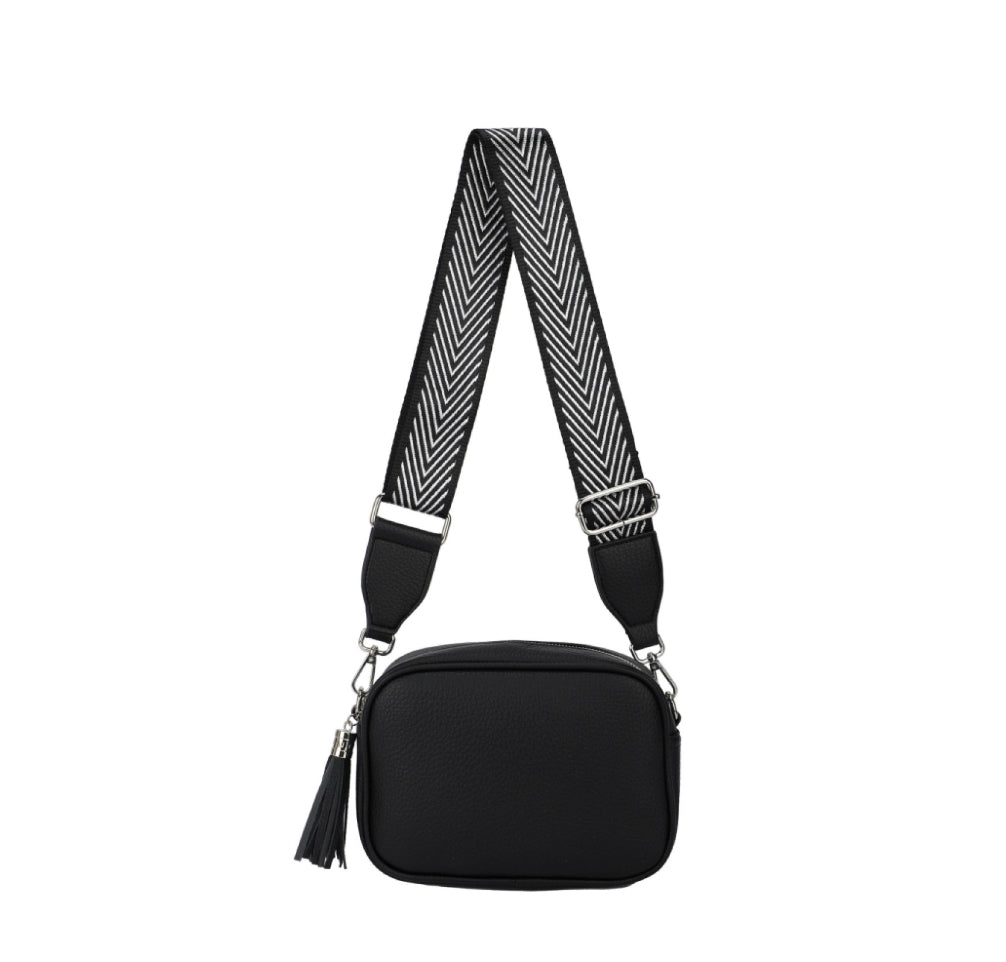 Single Zip Tassel Crossbody Bag