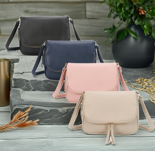 Tassel Zip Crossbody Bag