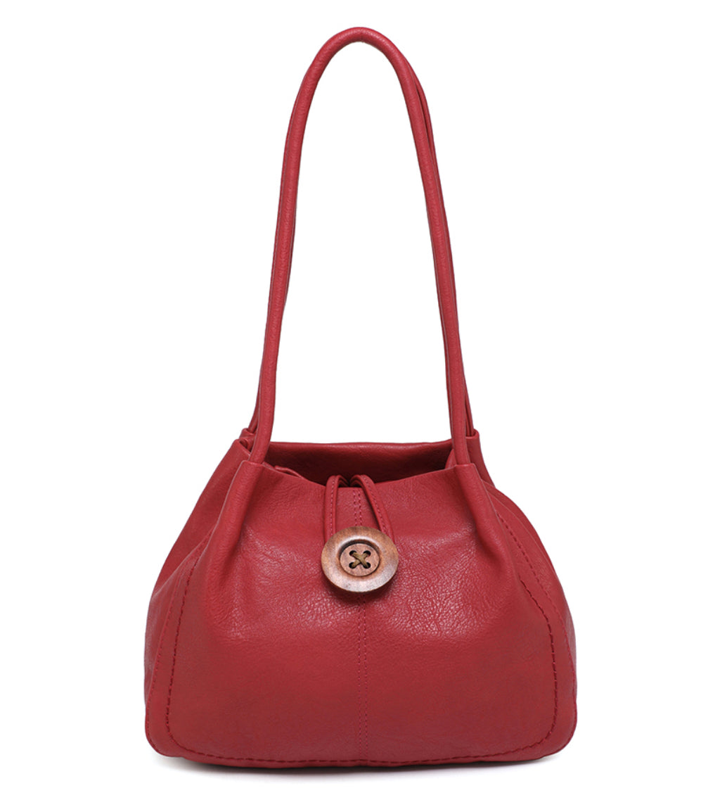 Medium Button Shoulder Bag