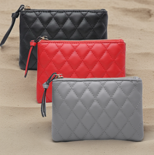 Quilted Zip Coin Purse