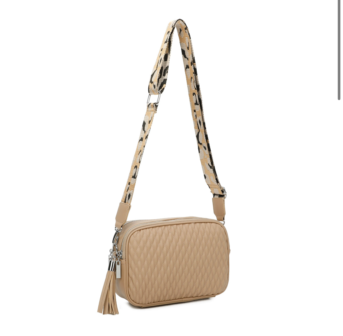Quilted Tassel Crossbody Bag