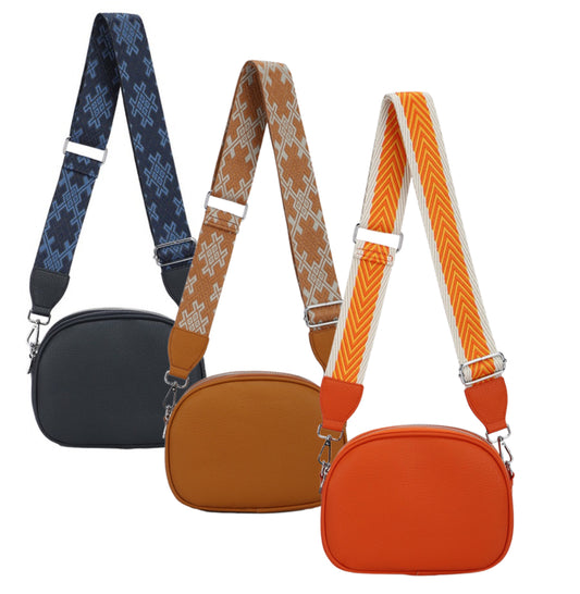 Triple Zip Crossbody Bag
