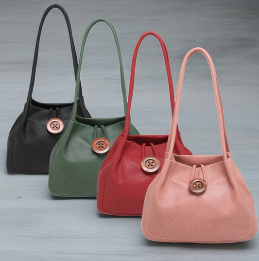 Medium Button Shoulder Bag