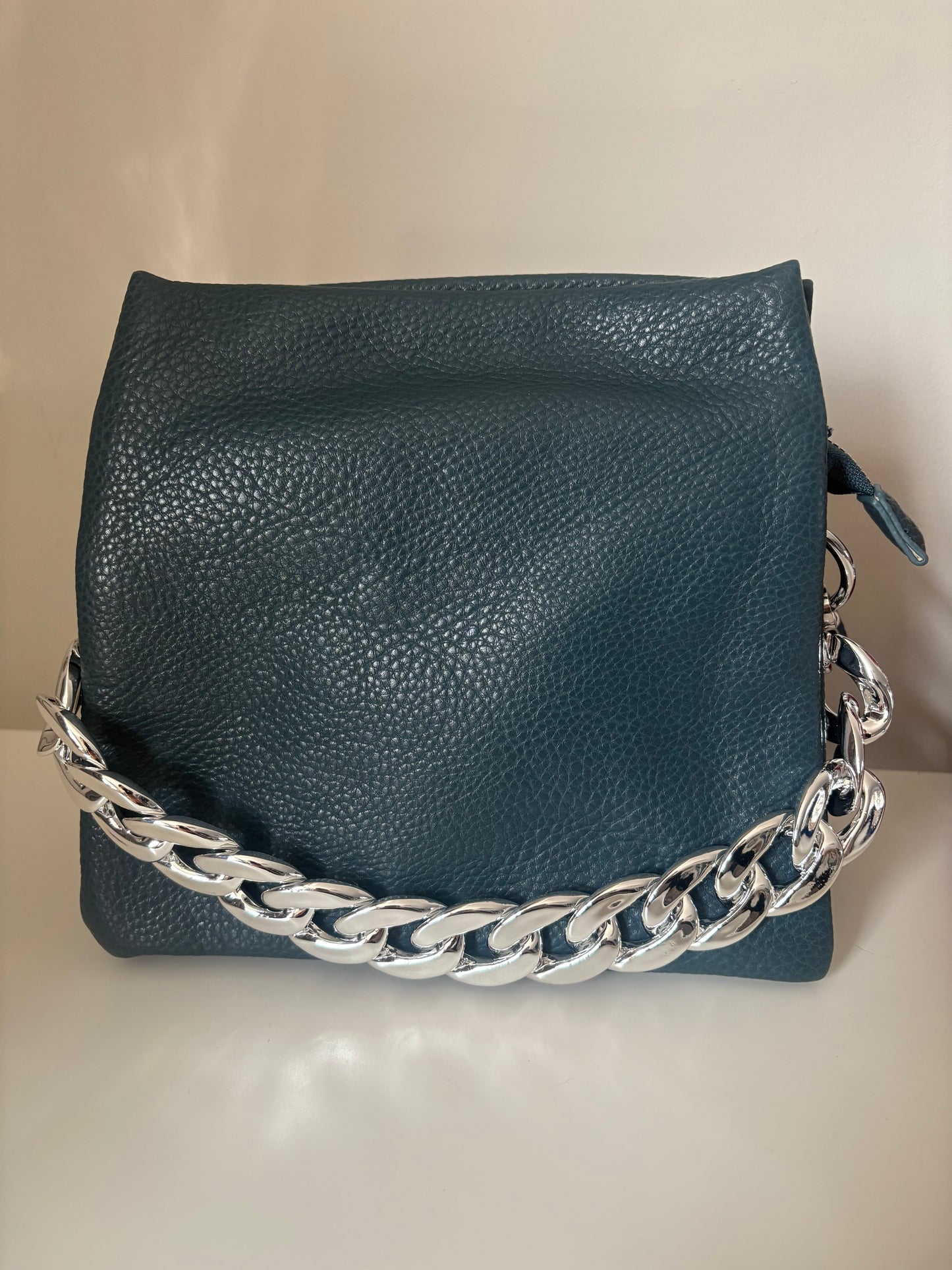 Triple Compartment Chain Crossbody Bag