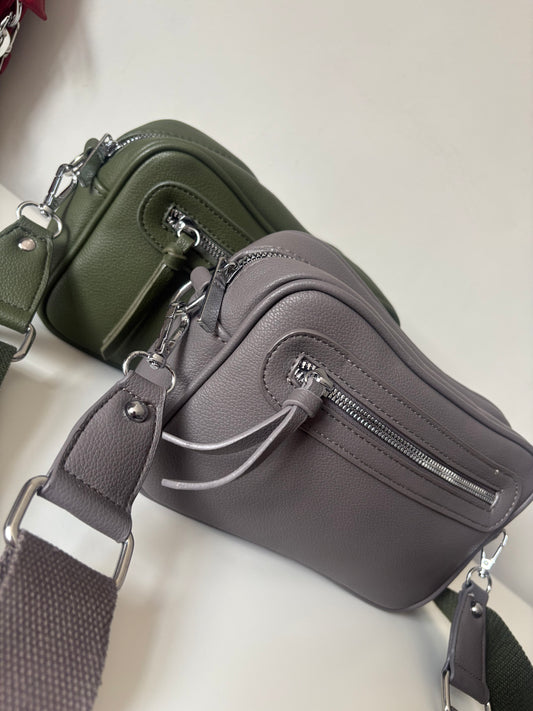 Front Zip Crossbody Bag