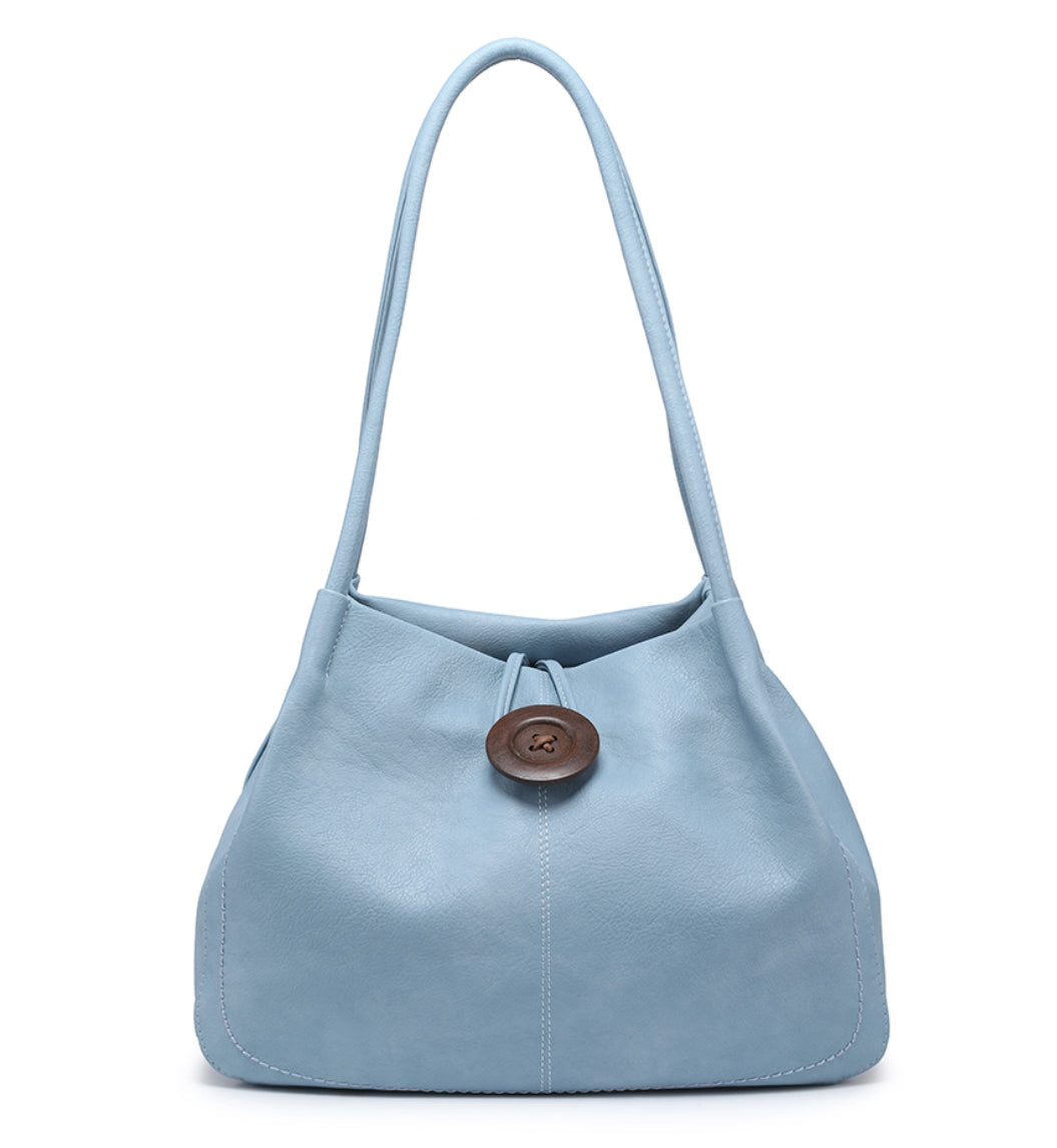 Large Button Shoulder Bag