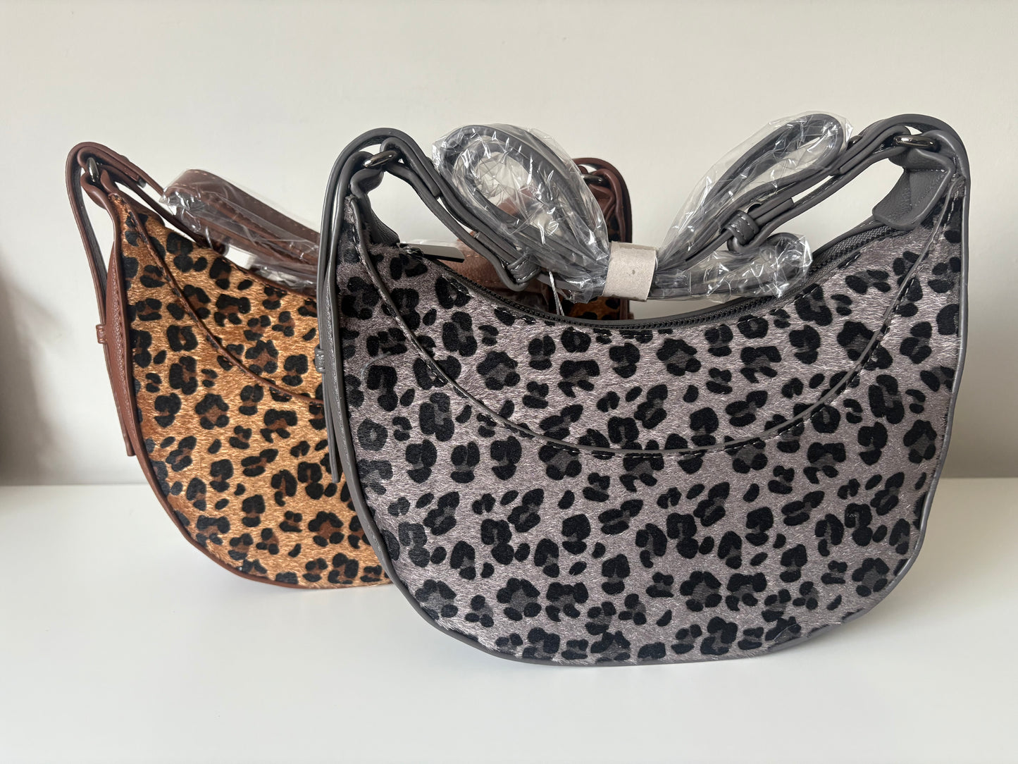 Rounded Animal Print Crossbody Bag
