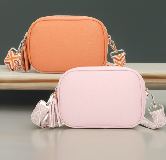 Double Zip Tassel Crossbody Bag