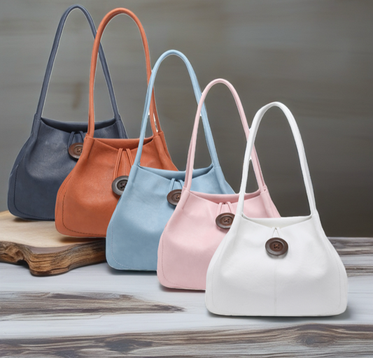 Large Button Shoulder Bag