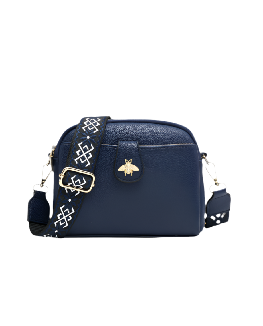 Bee Cross Body Bag - Navy