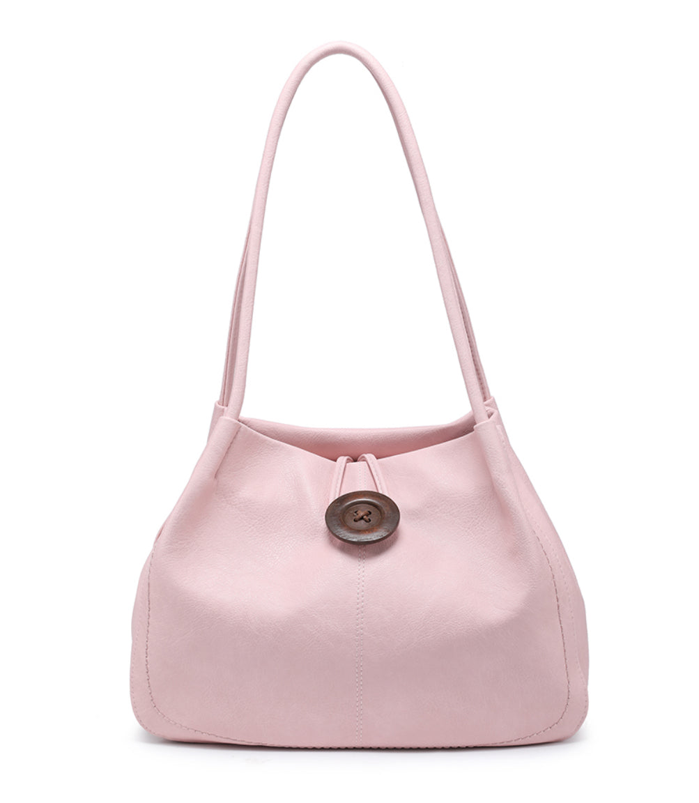 Large Button Shoulder Bag