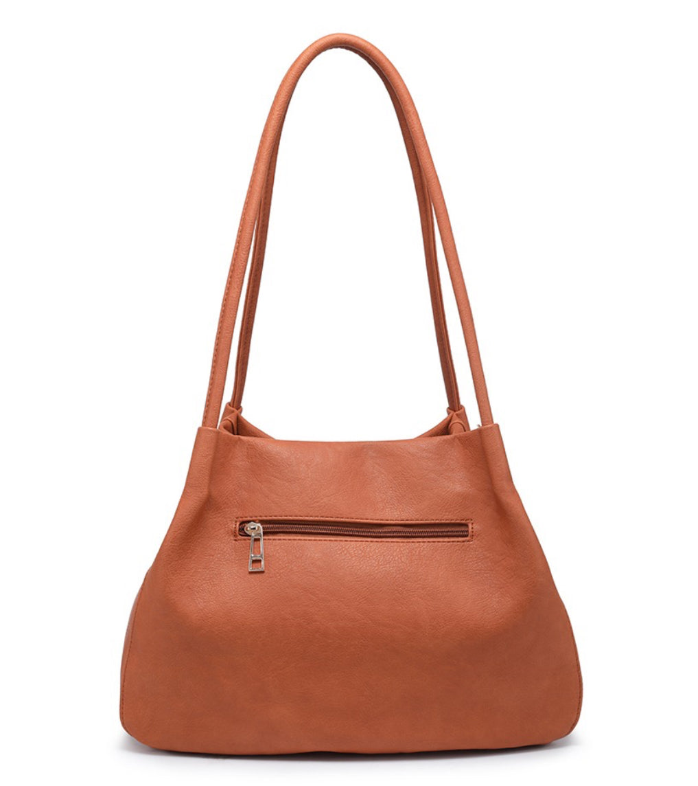Large Button Shoulder Bag