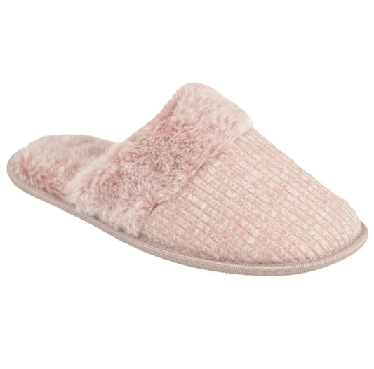 Faux Fur Lined Mule Slippers