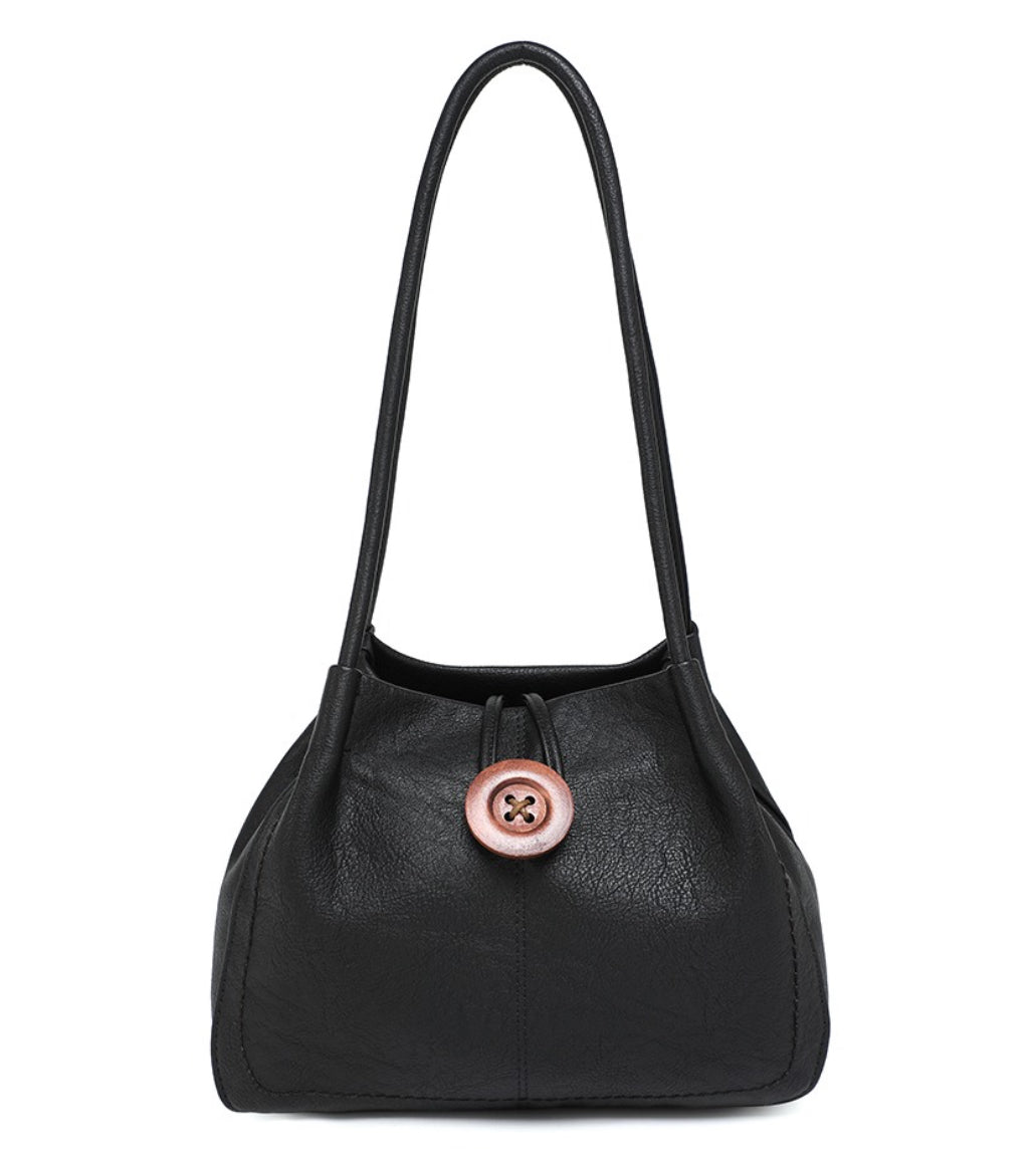 Medium Button Shoulder Bag