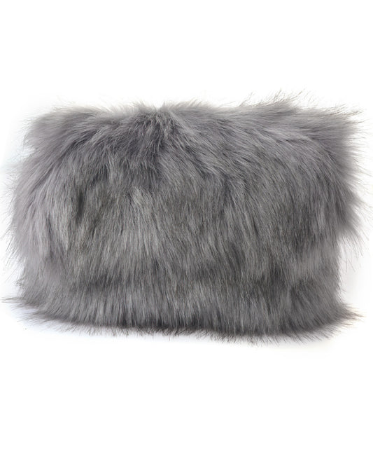 Faux Fur Folded Clutch Bag