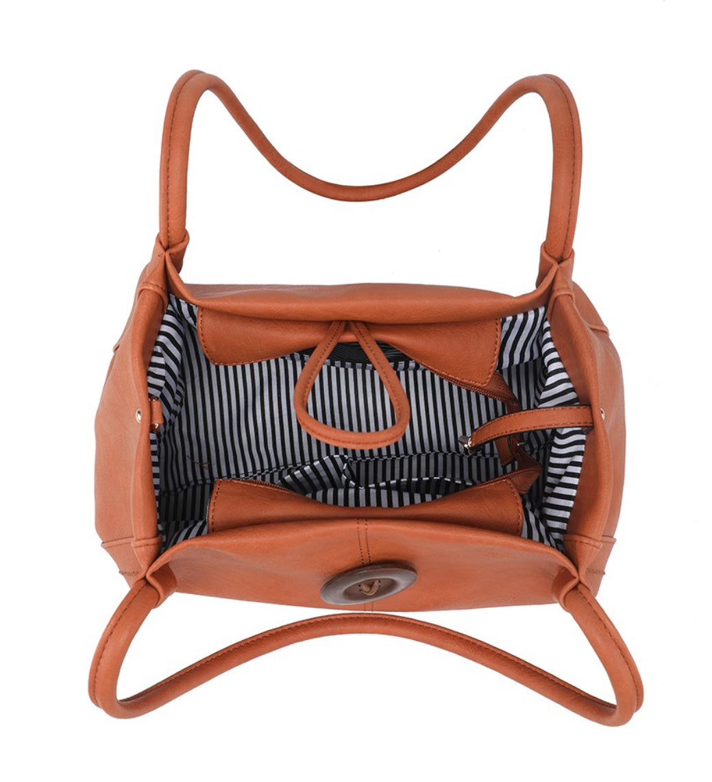 Large Button Shoulder Bag