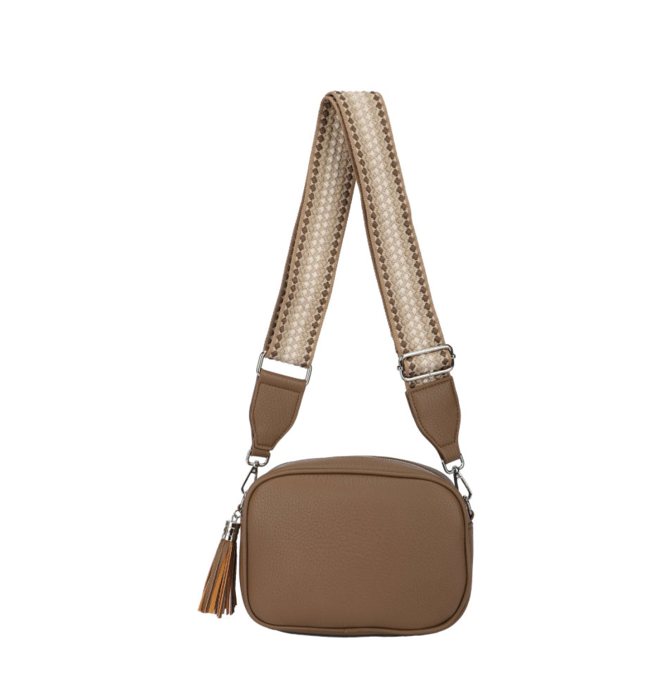 Single Zip Tassel Crossbody Bag