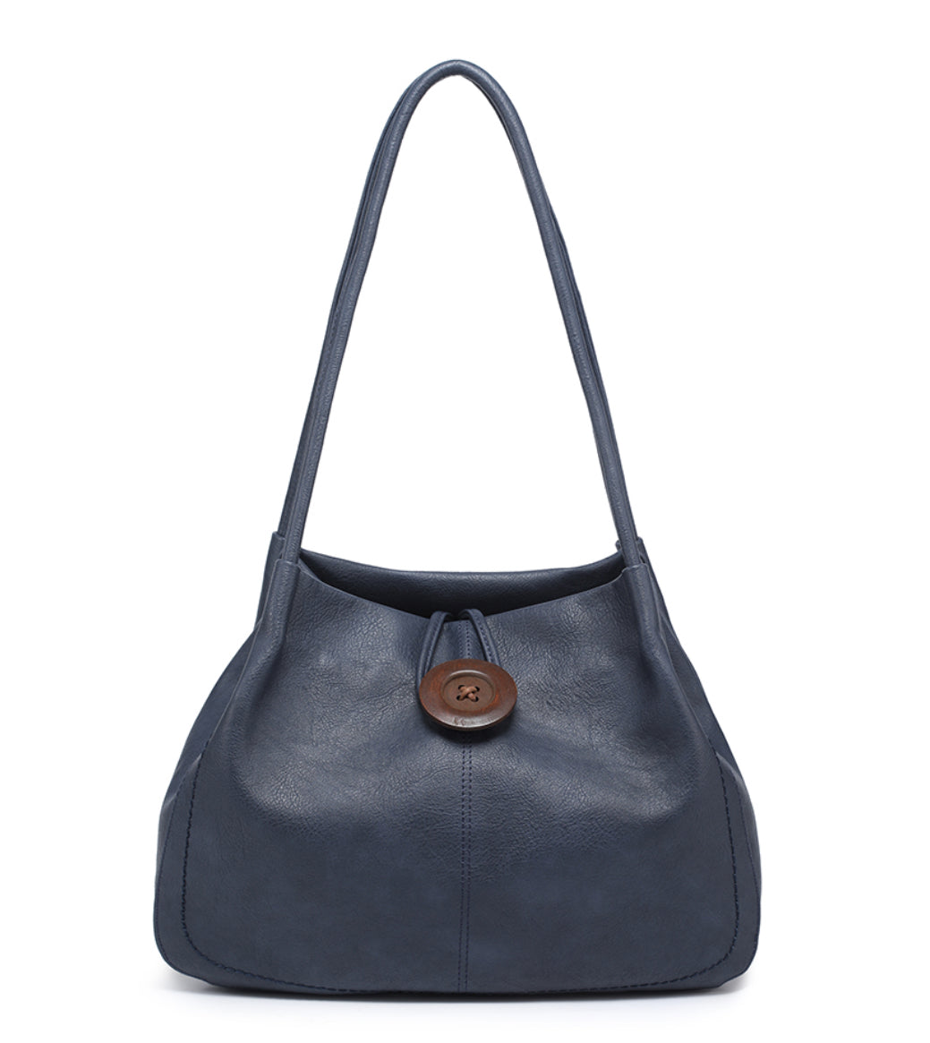 Large Button Shoulder Bag