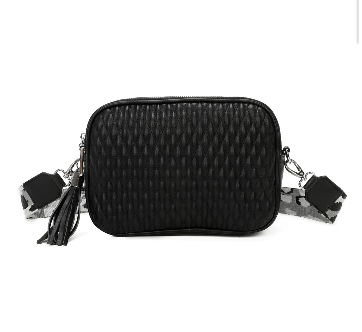 Quilted Tassel Crossbody Bag