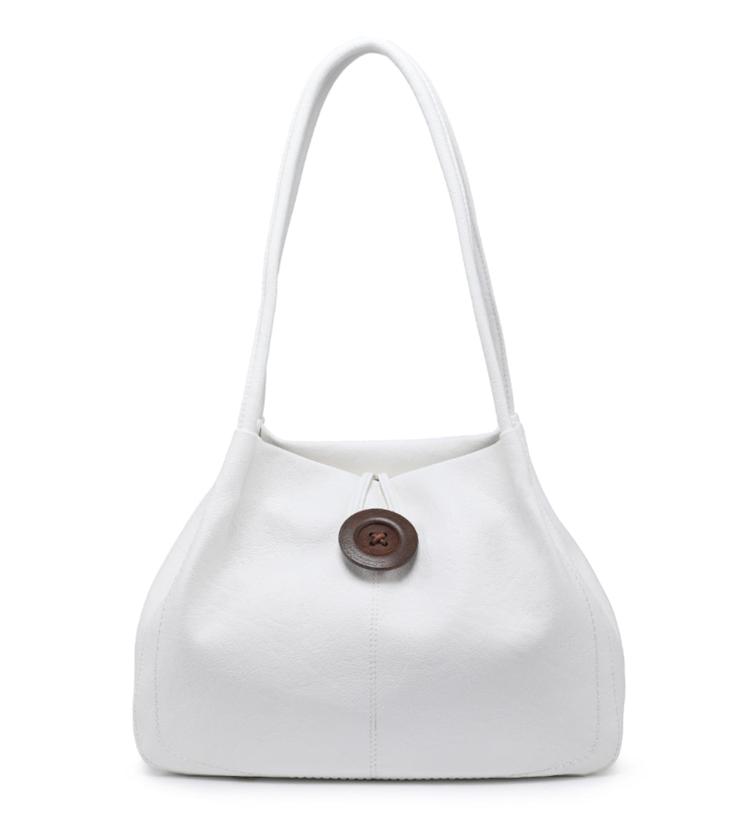 Large Button Shoulder Bag