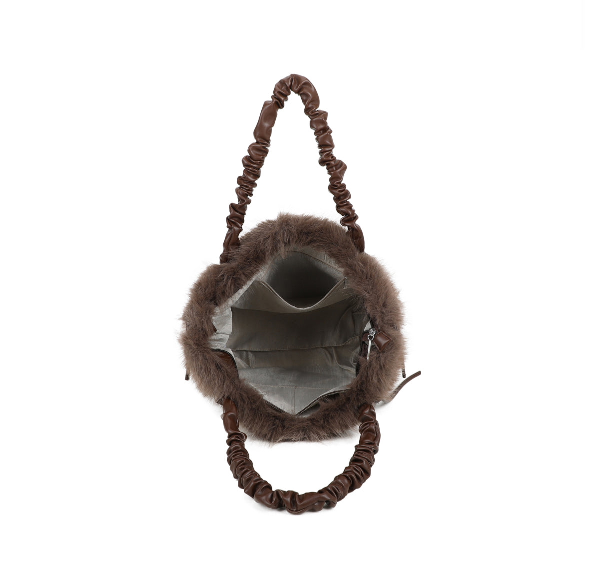 Large Faux Fur Grab Crossbody Bag
