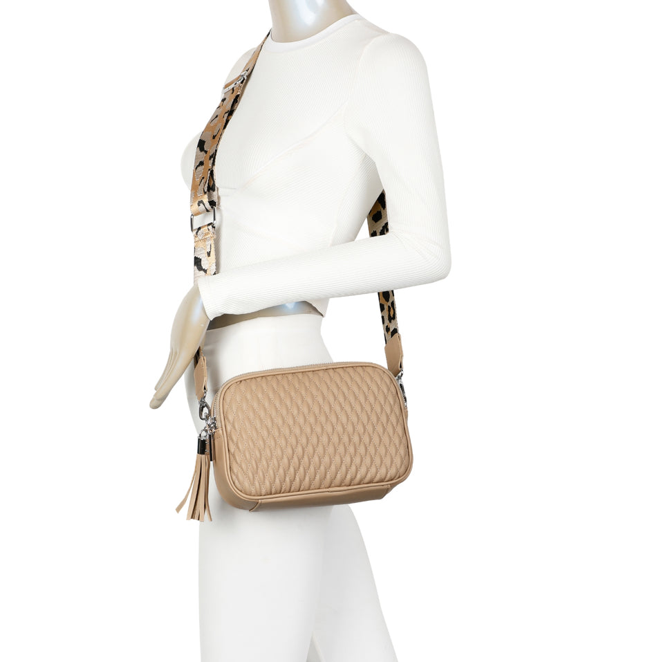 Quilted Tassel Crossbody Bag