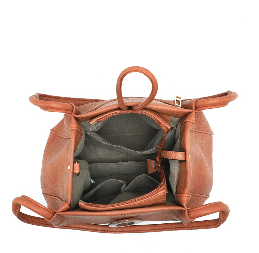 Medium Button Shoulder Bag