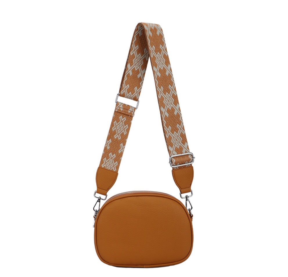 Triple Zip Crossbody Bag