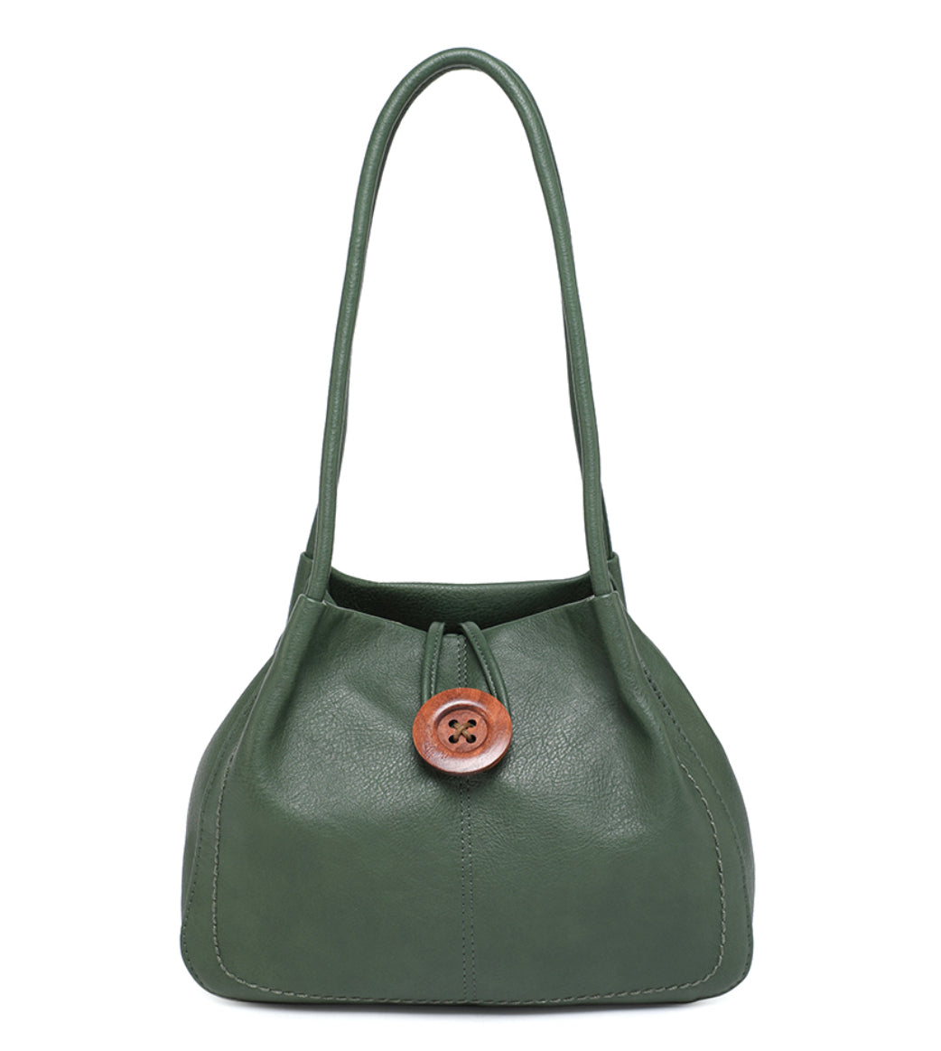 Medium Button Shoulder Bag