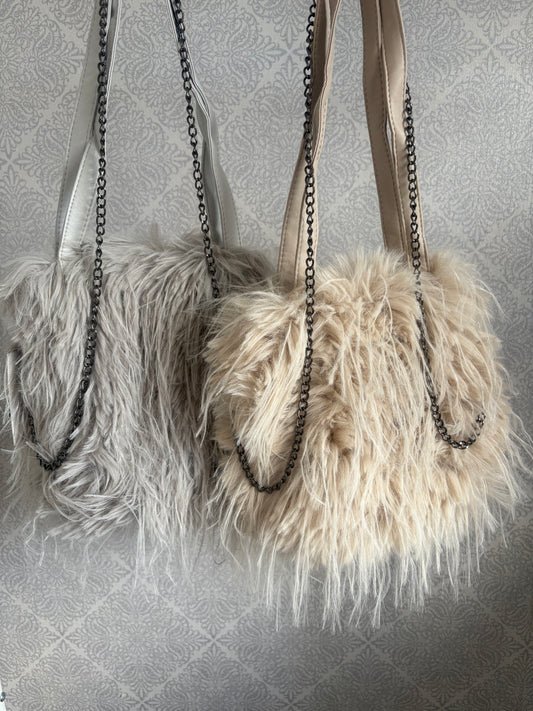 Fluffy Chain Crossbody Shoulder Bag