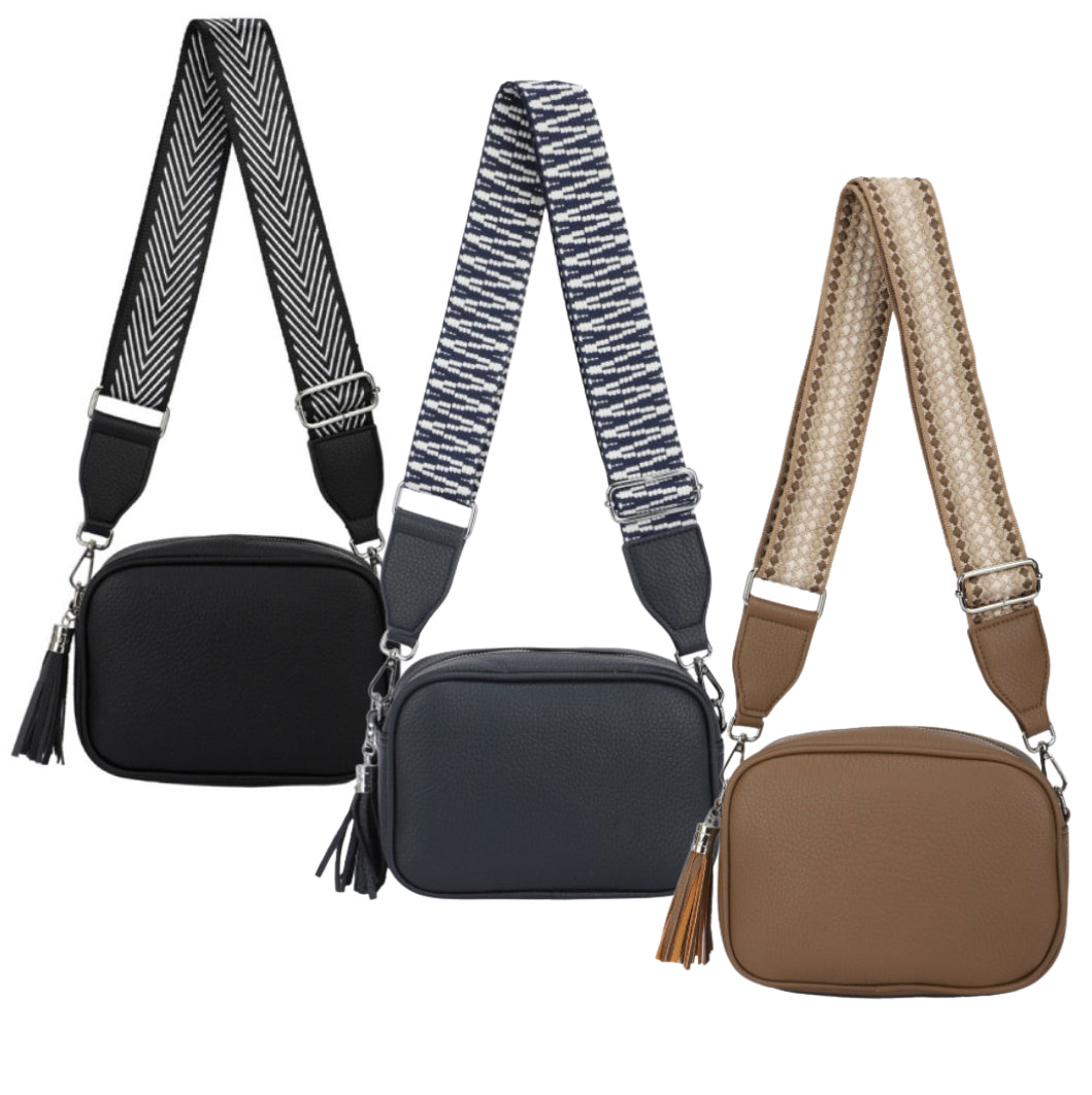 Single Zip Tassel Crossbody Bag