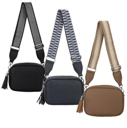 Single Zip Tassel Crossbody Bag