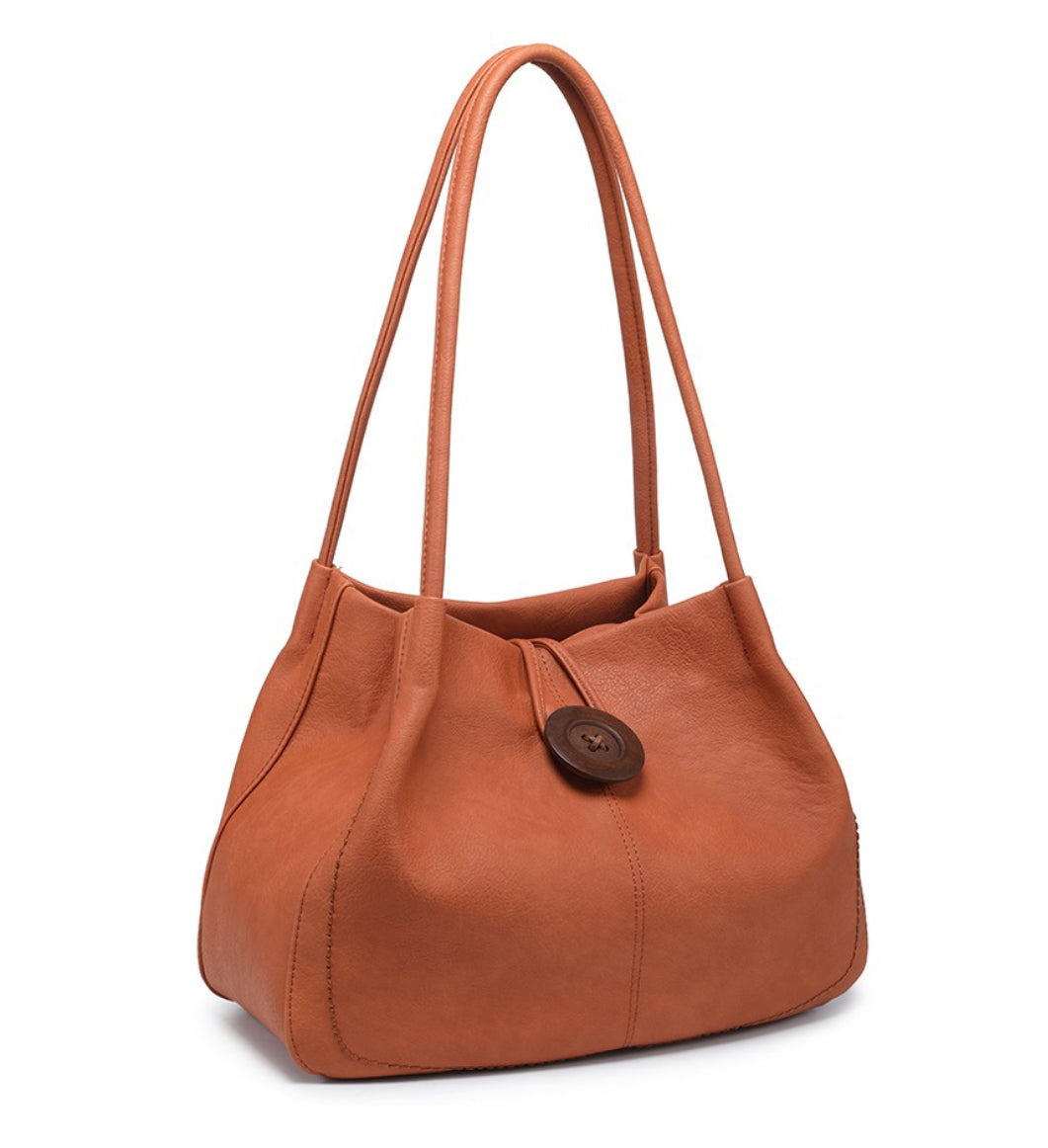 Large Button Shoulder Bag