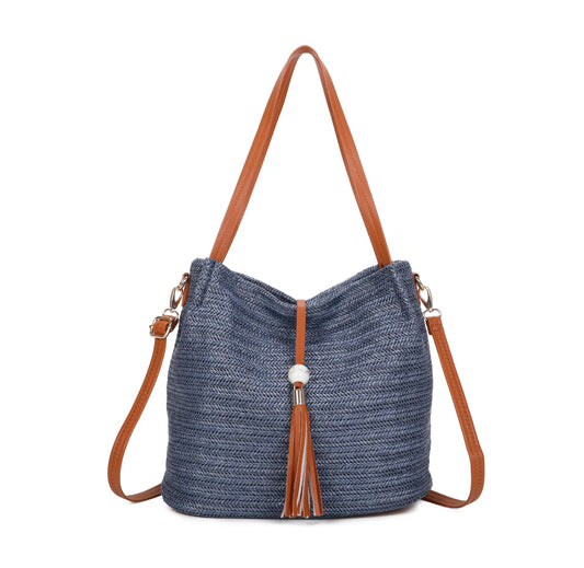 Woven Sack Bag - Denim