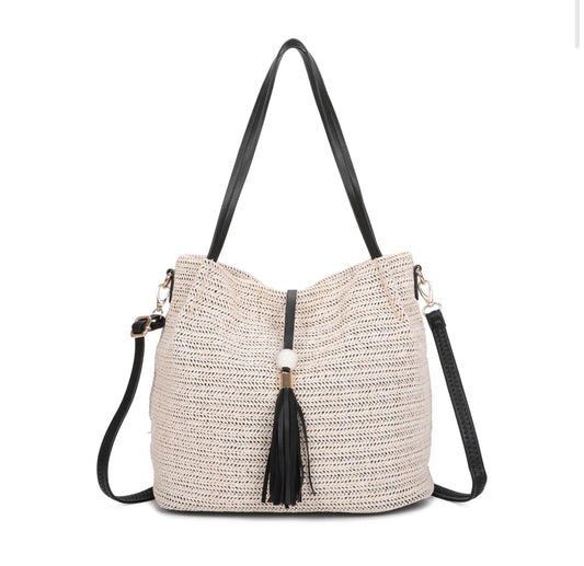 Woven Sack Bag - Beige