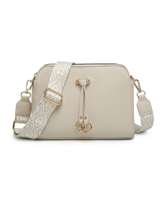 Ring Cross Body Bag - Beige